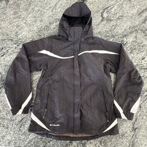 Columbia Womens Interchange Jacket Sz S Black 3 in 1 Ski Coat Water Resistant